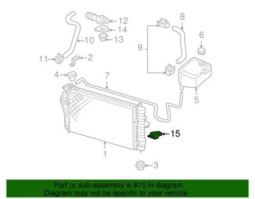Interruptor de nivel de refrigerante del motor Oldsmobile Pontiac LSS original GM 1996-2000 19151900 Foto 2 de 2