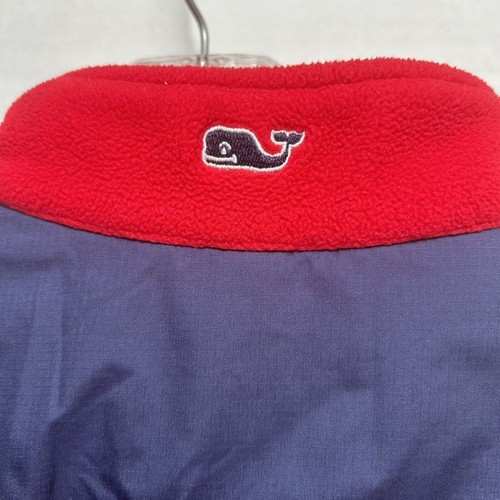 Vineyard Vines Boys Red & Blue 1/4 Zip Fleece Jacket Logo Size Large (16) - Picture 3 of 7