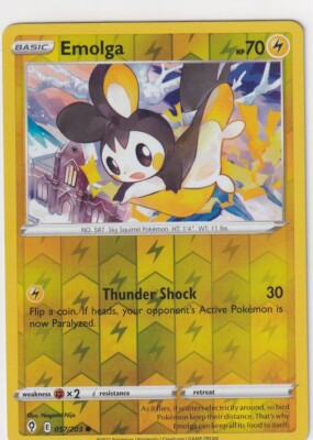 Pokemon TCG - Evolving Skies - Emolga 057/203 - Foil - Z1884 | eBay