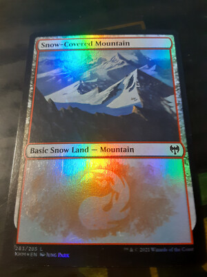 Snow Covered Mountain 283 FOIL , Kaldiem , Near Mint , MTG , FREE
