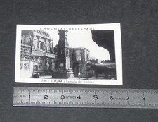 PHOTO CHOCOLAT DELESPAUL-HAVEZ 1950-1960 INDE INDIA ELLORA TEMPLE DE KAILASA