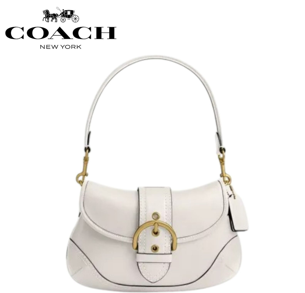 COACH CR699 Soho Shoulder Bag Handbag Regenerative Leather Outlet White New