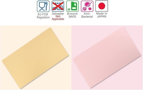 Hasegawa Soft Rubber Wood Core Cutting Board Antibacterial agent Pink S Size - Picture 7 of 7