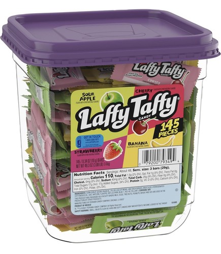 Laffy Taffy Candy, Assorted Fruit Flavored For School, 145 Pieces