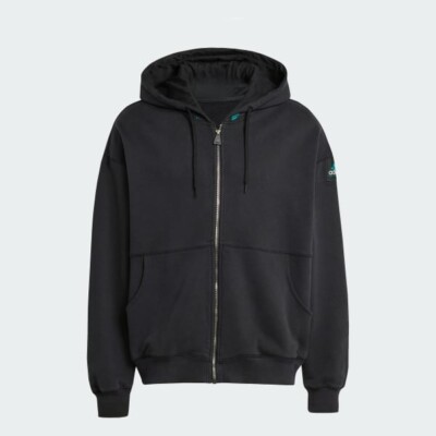 ADIDAS EQT フリス フルシッフ フティ JD06590 BLACK adidas Originals EQT Fleece Full Zip Hoodie Black JD0659