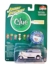 1933 FORD DELIVERY VAN WHITE "CLUE" 1/64 MODEL JOHNNY LIGHTNING /POP CULTURE