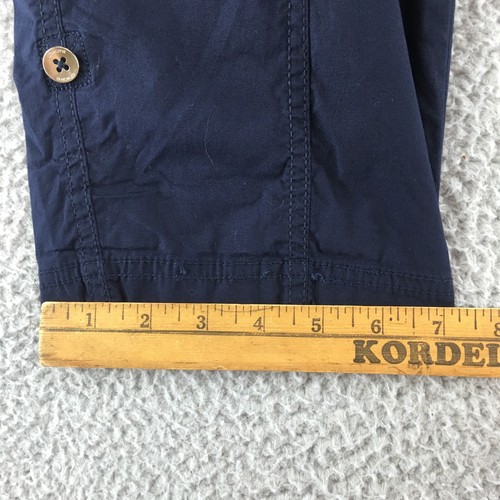 Chicos Crop Cargo Pants Womens 8 Blue Mid Rise Zip Fly Button Flat Front Casual - Picture 9 of 15