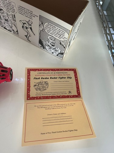SCHYLLING 2004 FLASH GORDON SPARKLING ROCKET SHIP WITH BOX AND COA - Picture 5 of 11