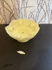 Vintage Fenton Hobnail Footed Candle Holder Uranium Glass Broken