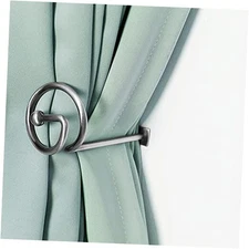 Drapery Holdbacks Set of 2 Silver, Curtian Hold Backs for Drapes, Decorative 