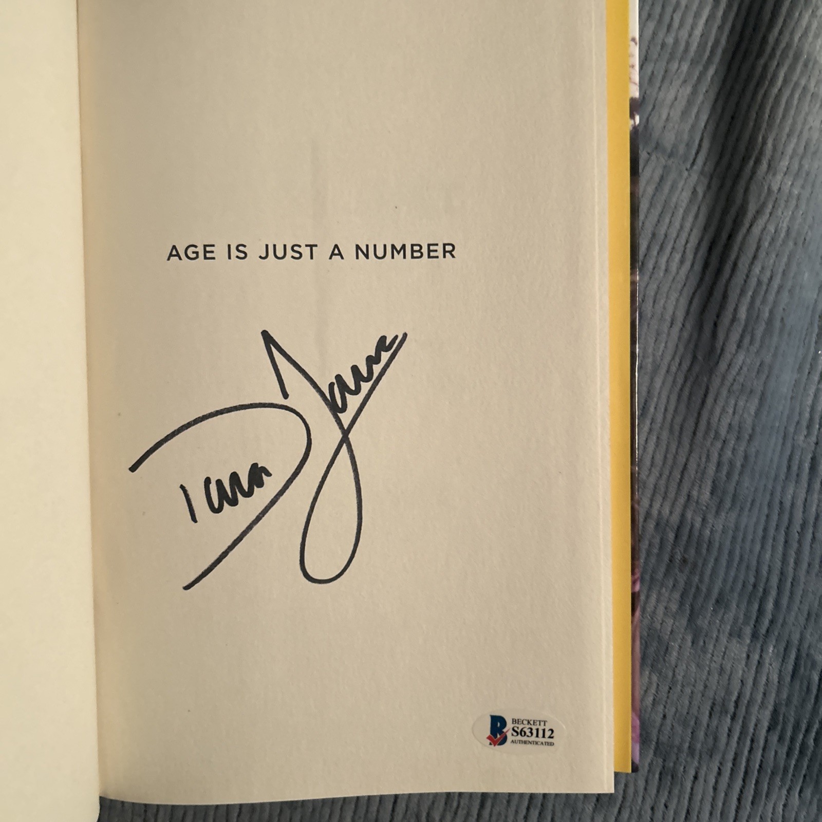 Dara Torres Signed Age Is Just a Number: Achieve Your Dreams Book BAS Beckett