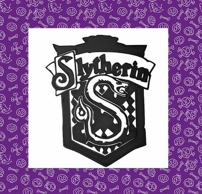 Harry Potter, Slytherin Hogwarts Silhouette Vinyl Aufkleber, Magie, Halloween, 8''