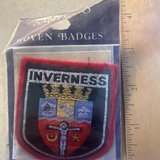 Ancien écusson insigne tissé Sampson Inverness finition métallisée