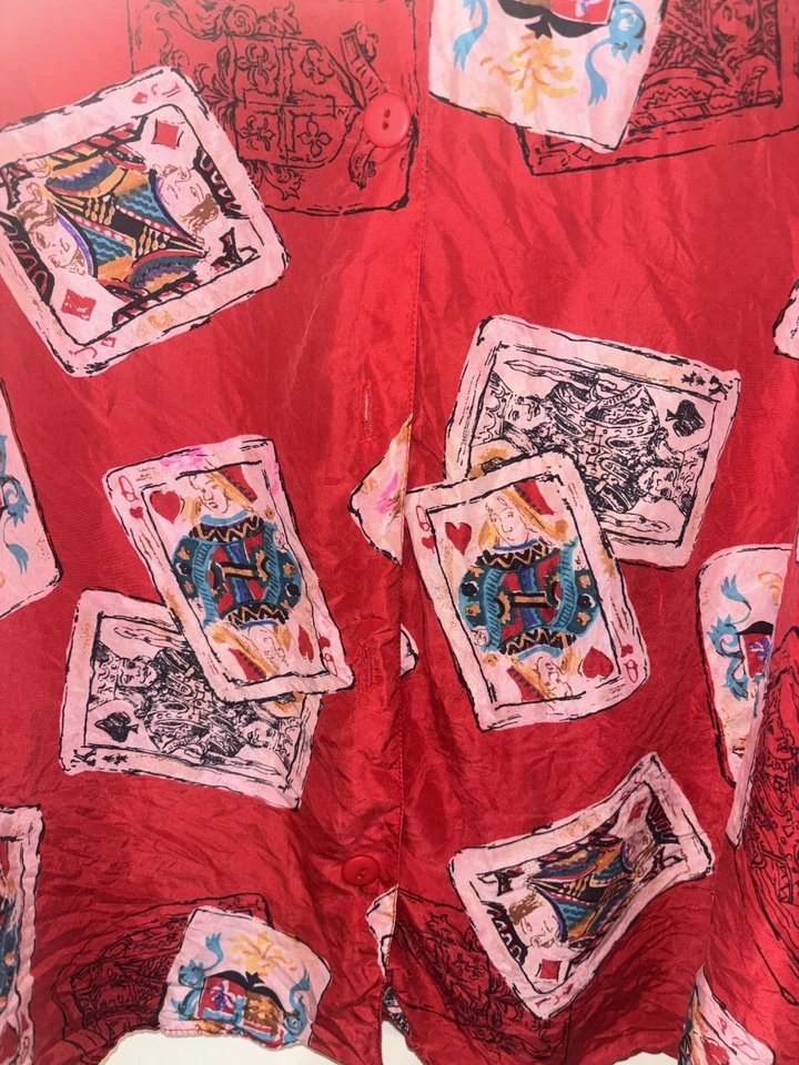 复古 Diane Von Furstenberg The Color Authority 真丝衬衫/衬衫 2x-3x 卡 — 第 3/4 张图片