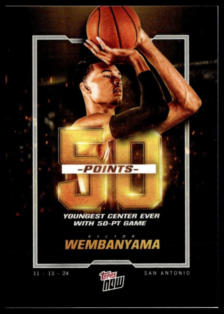 2024-25 Topps Now 50-PT Game Victor Wembanyama #7 I | eBay