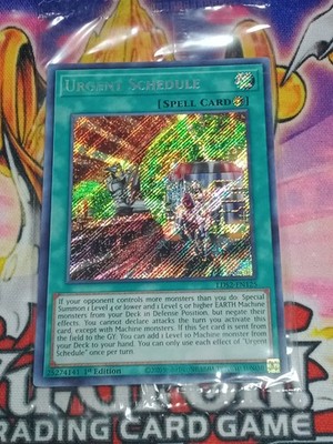 Yugioh Urgent Schedule - Secret Rare - 1st Ed - Sealed in Plastic