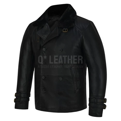 Leon S Kennedy Requiem RE9 Coat Style Black Real Leather Jacket image 2