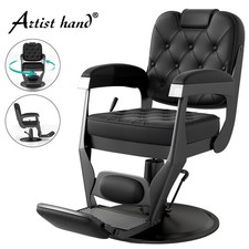 Black Vintage All Purpose Recline Hydraulic Barber Chair Heavy Duty Salon Beauty