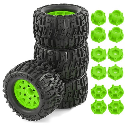 4Pcs RC Truck Wheel Tires 12mm/14mm Hex Rc Truck Tires for 1/10Rustler Hoss Arrm