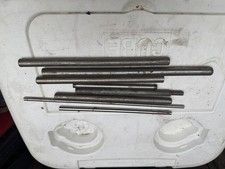 Assorted Metal Round Rod Stock Bars Lot, Various Sizes - Round Rod Stock