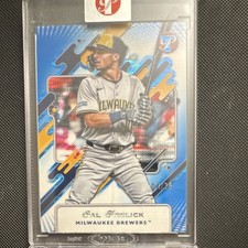 2025 Topps Pristine Sal Frelick #197 Blue Serial Numbered 75 Milwaukee Brewers