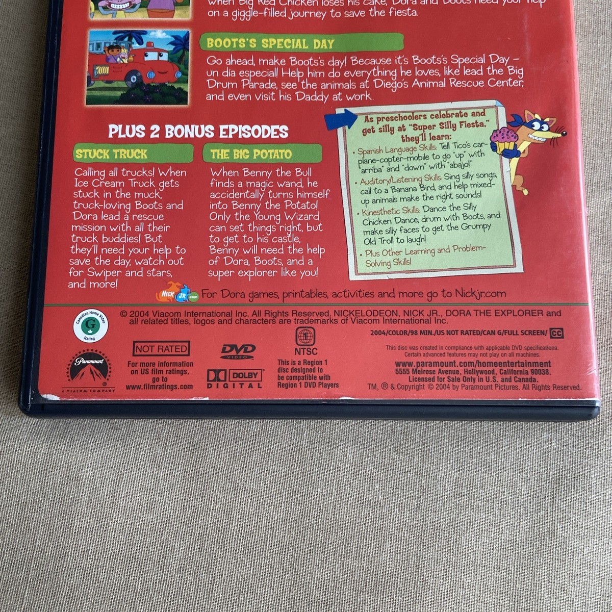 Dora the Explorer: Super Silly Fiesta (DVD 2004 4 Ep) Nick Jr Show