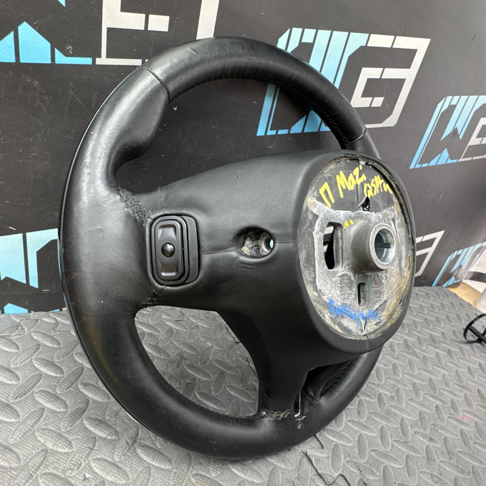 OEM Maserati Quattroporte Ghibli Steering Wheel Leather Black Gloss Trim 2014-22