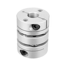 uxcell 10mmx14mm Clamp Tight Motor Shaft 2 Diaphragm Coupling 10-14mm, Silver 