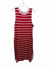 Red And White Striped Dress