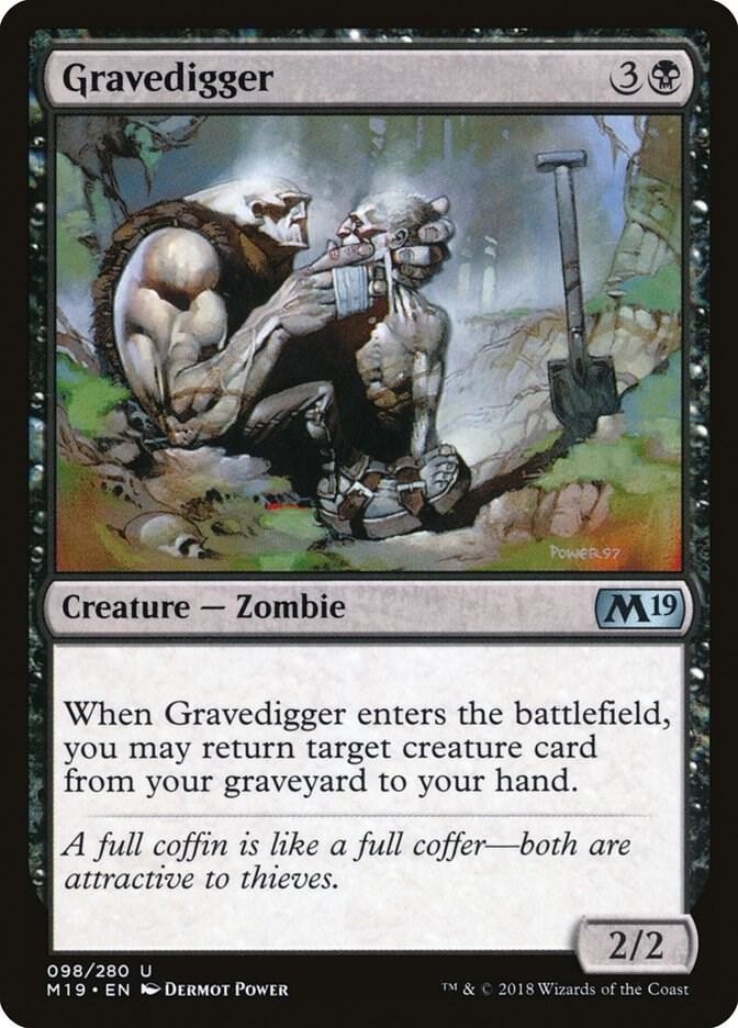 Gravedigger 98 Uncommon Core Set 2019 Magic: The Gathering Lightly Played