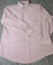 Stafford Men's Wrinkle Free Oxford Button Down Shirt 16.5 / 34-35 Purple