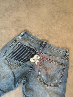 Dolce & Gabanna Flared Vintage Jeans Backprint Big Bootcut Men S/M