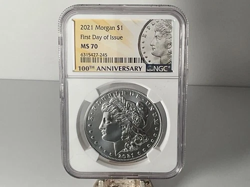 2021 Morgan Silver Dollar NGC MS70 | Philadelphia | First Day of Issue FDOI/FDI