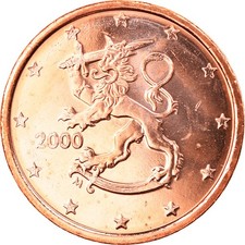 [#819480] Finnland, 2 Euro Cent, 2000, Vantaa, STGL, Copper Plated Steel, KM:99