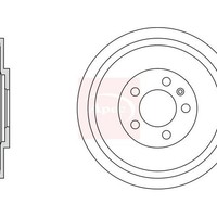 Apec Brems­Trommel VW Polo V 6R1 6C1 2009-2022 5 LöCher Ohne Radlager