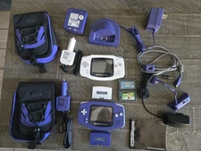 2 Nintendo Game Boy Advance Handheld Systems - AGB-001 plus accessories 