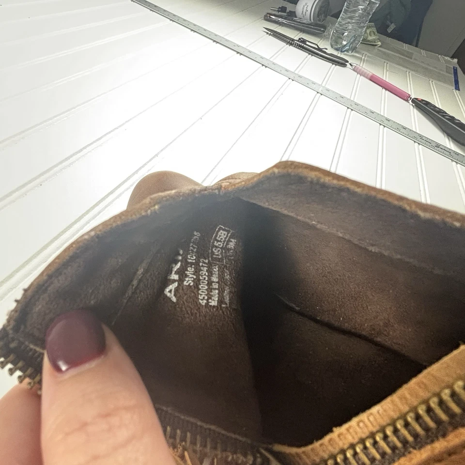 Ariat Graceland Western Botas de Cuero con Cuña Botín para Mujer Talla 5.5 B Borla Cremallera Foto 4 de 4