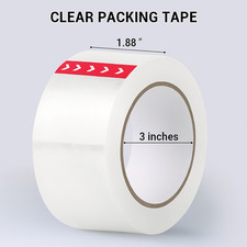 2 Mils Packing Shipping Tape 1.88 x 110 Yards Carton Sealing Clear Packing Tape