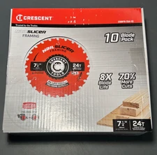 Crescent CSBFR-724-10 Nail Slicer Framing Blades 24T x 7-1/4" 10-Pack Brand New