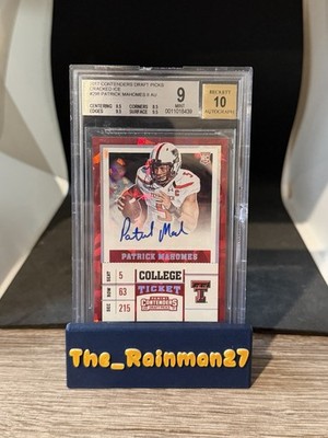 2017 Panini Contenders Draft Picks Cracked Ice Patrick Mahomes 02/23 Auto RC
