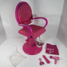 My Life Beauty Salon sedia e accessori bambola 18" set 6 pezzi, sedia rosa 2013 