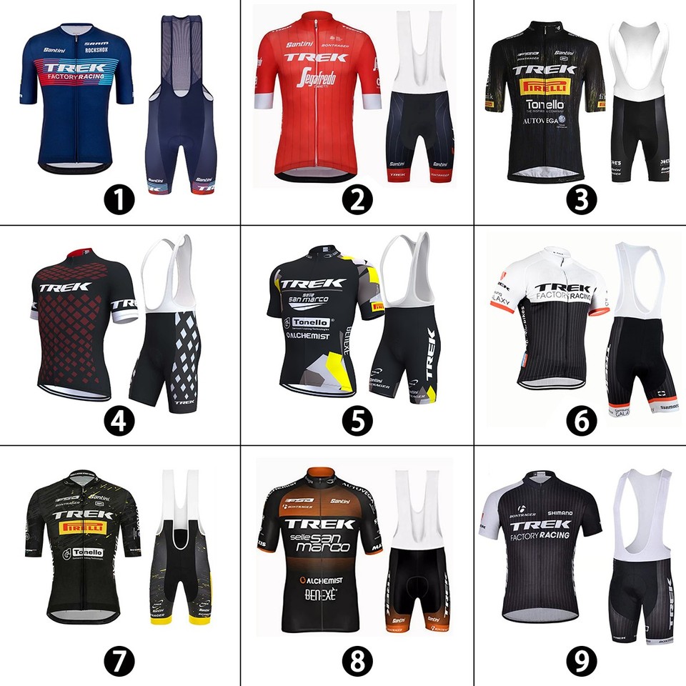 Conjunto de camiseta de ciclismo para hombre Pro Team manga corta bicicleta camisa babero transpirable