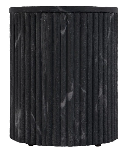 Butler Specialty Sylvester 15" W Round Marble and Wood Side Table - Gray - Picture 5 of 6