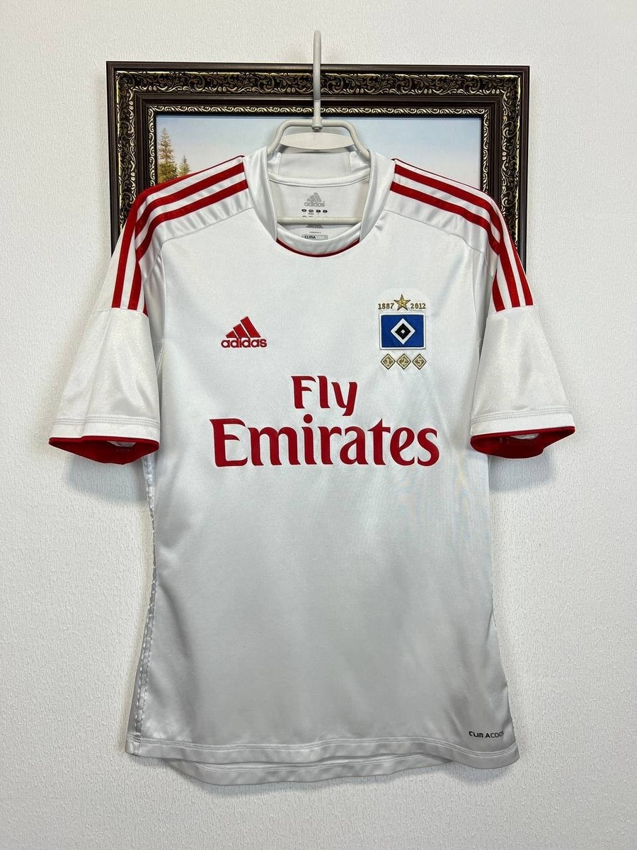 Hamburg Home football shirt 2012 Soccer Adidas White Jersey Mens