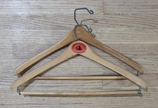 x2 Vintage Wood Stamped Wishbone Hangers