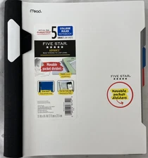 Five Star Advance Wirebound Notebook 5 Subject College Ruled White 11 in x 8.5