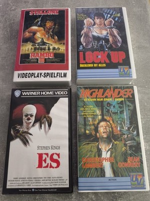 VHS Kassetten Konvolut - 4 Stück Rambo3, Lock Up, Thinglander Und Es