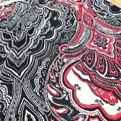 Catherines Paisley Open Front Wrap Poncho Cardigan Women's 3X Bohemian Red - Picture 7 of 7