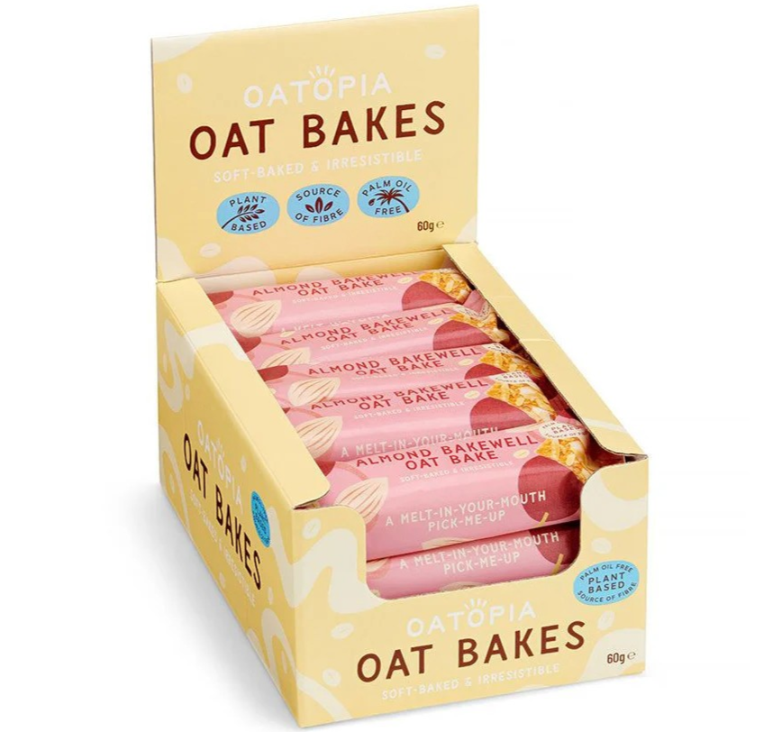 Oatopia 15 Pack | Almond Bakewell Oat Bake 60G - Image 2