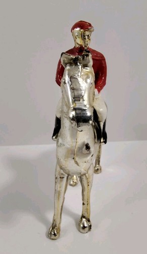 Vintage Pot Metal Race Horse With Jockey Figurine Toy Occupied Japan 1950-60s - Picture 6 of 10